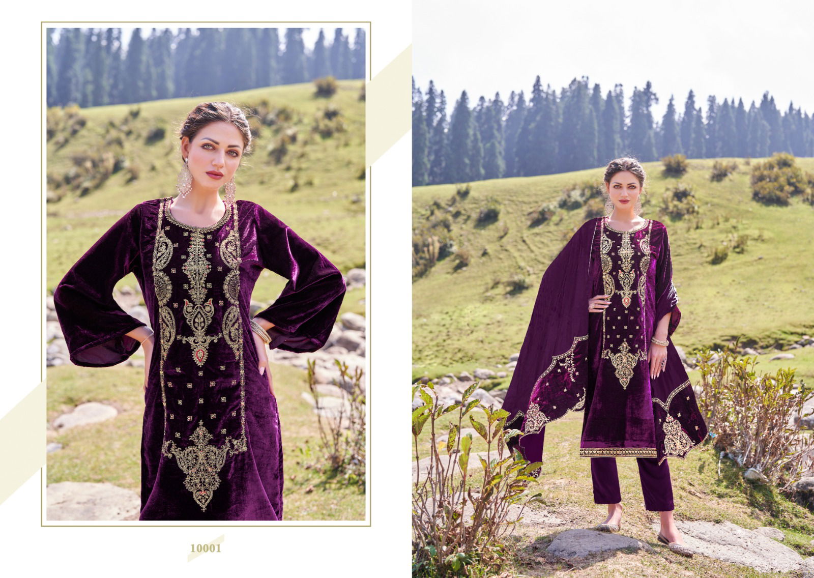 Zsm Jashn E Azeem Viscose Velvet Salwar Kameez Catalog
